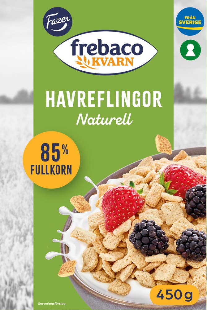 Frebaco Kvarn Frasiga Havreflingor Naturell