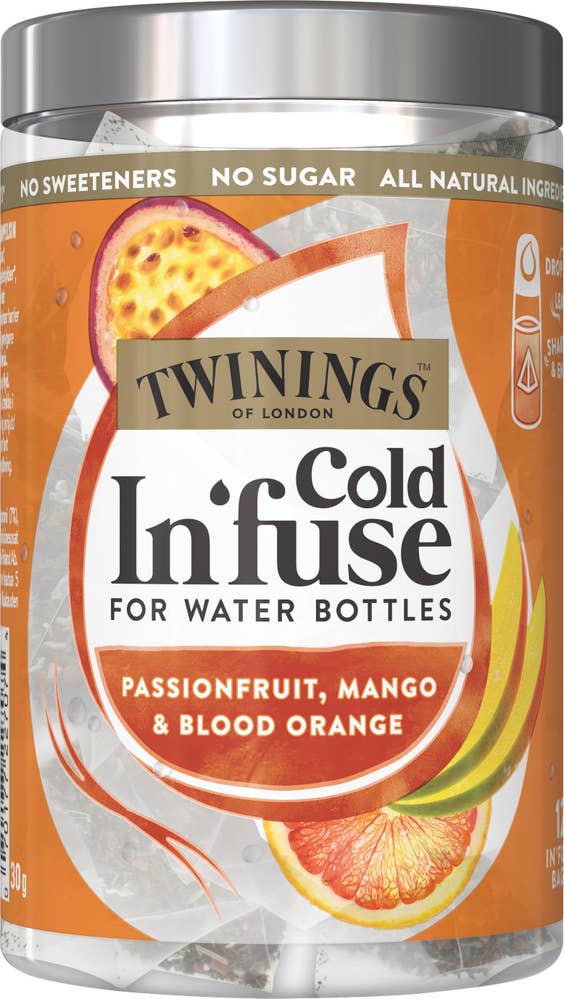Twinings Te Cold Infuse Passionsfrukt, Mango & Blodapelsin 12-p Twinings