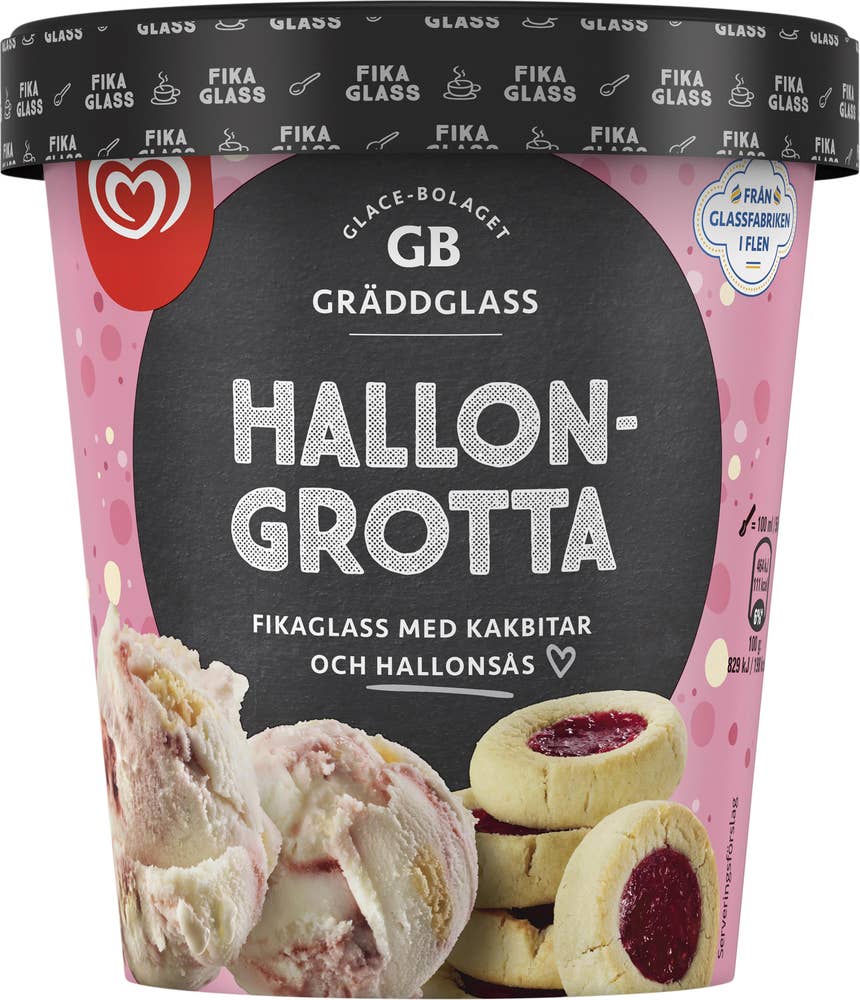 Daloplast Glass Hallongrotta GB Gräddglass