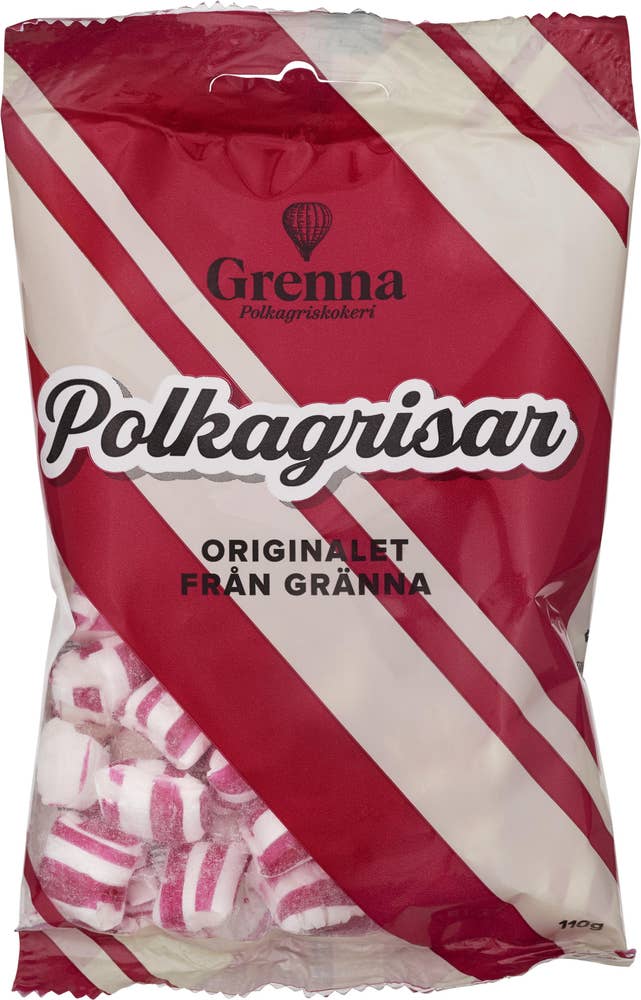 Grenna Polkagriskokeri Polkagrisar 110g Grenna Polkagriskokeri