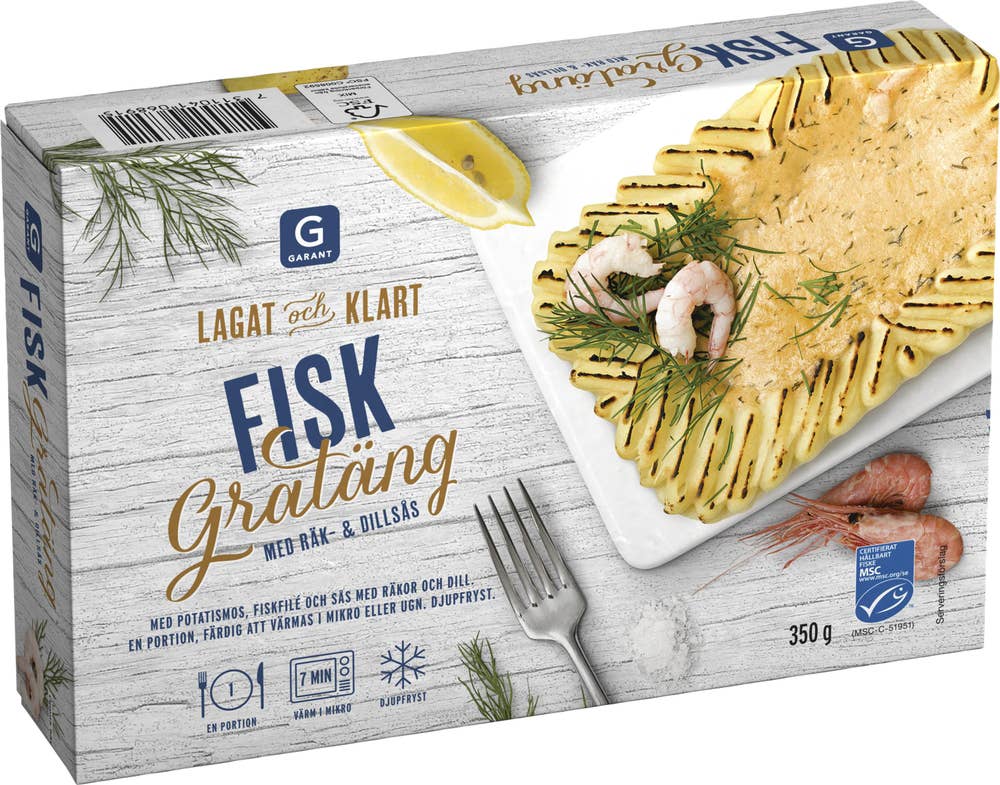 Garant Fiskgratäng Räkor & Dill Fryst MSC