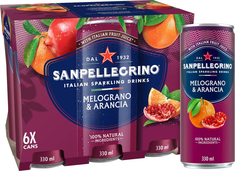 San Pellegrino Melograno & Arancia 6x33cl