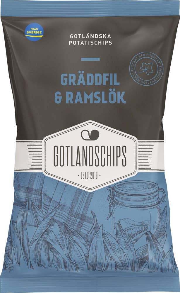 Gotlandschips Chips Gräddfil & Ramslök