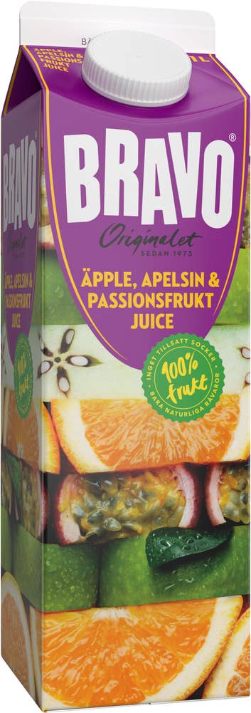 Bravo Juice Äpple, Apelsin & Passion