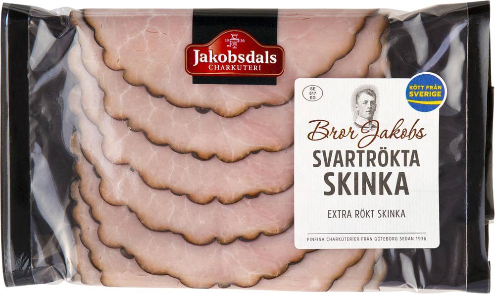 Jakobsdals Bror Jakobs Svartrökta Skinka 120g Jakobsdals