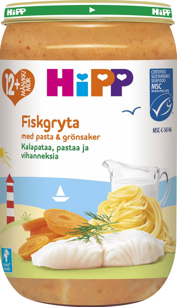 Hipp Fiskgryta med Pasta & Grönsaker 12M MSC