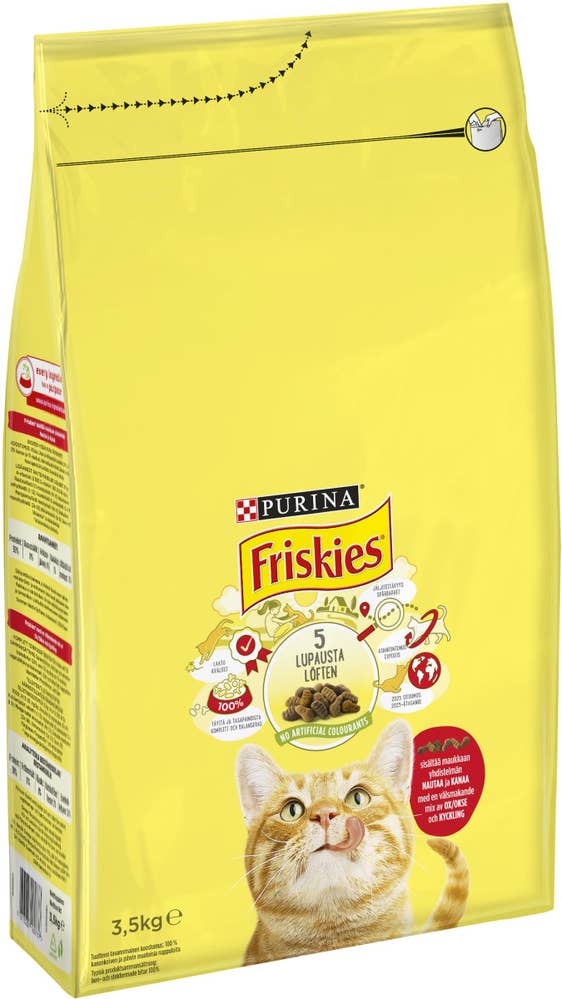 Friskies Torrfoder Adult Ox & Kyckling med Grönsaker