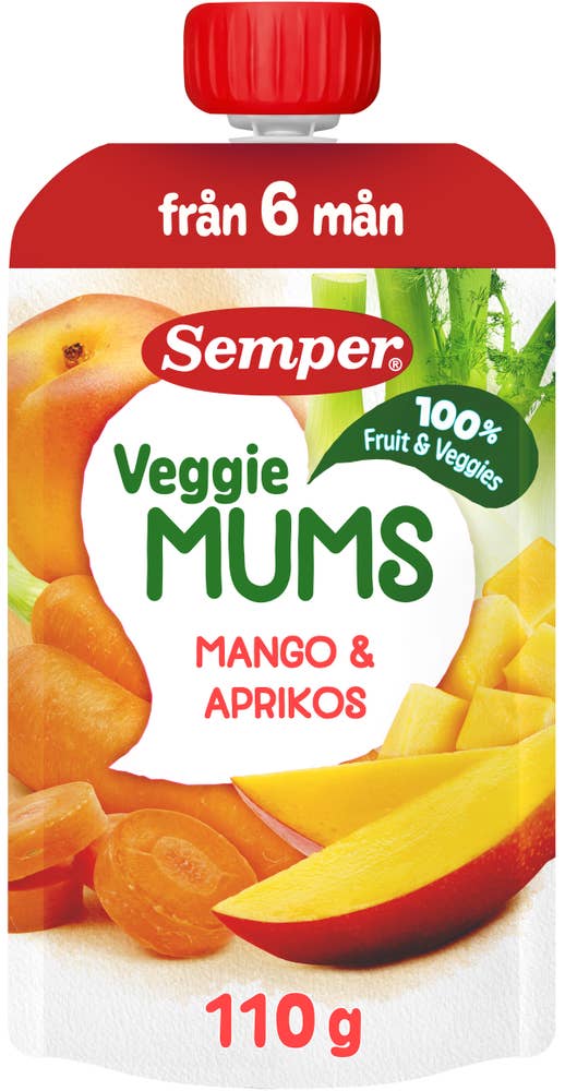 Semper Frukt & Veggie Mango & Aprikos 6M