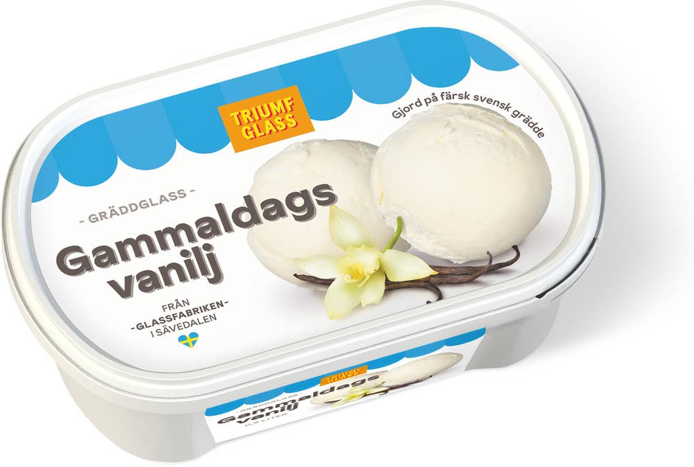 Triumf Glass Gräddglass Gammaldags Vanilj
