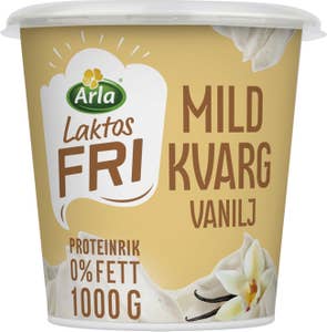 Arla® Mild Kvarg Vanilj Laktosfri Utan Tillsatt Socker 0,2%
