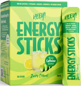 Heey! Energy Sticks Caffeine + Guarana Zesty Citrus 30 portioner