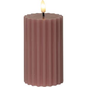 Star Trading Blockljus LED Flamme Stripe Rosa 15cm