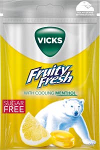 Vicks Halstabletter Fruity Fresh Lemon Sockerfri