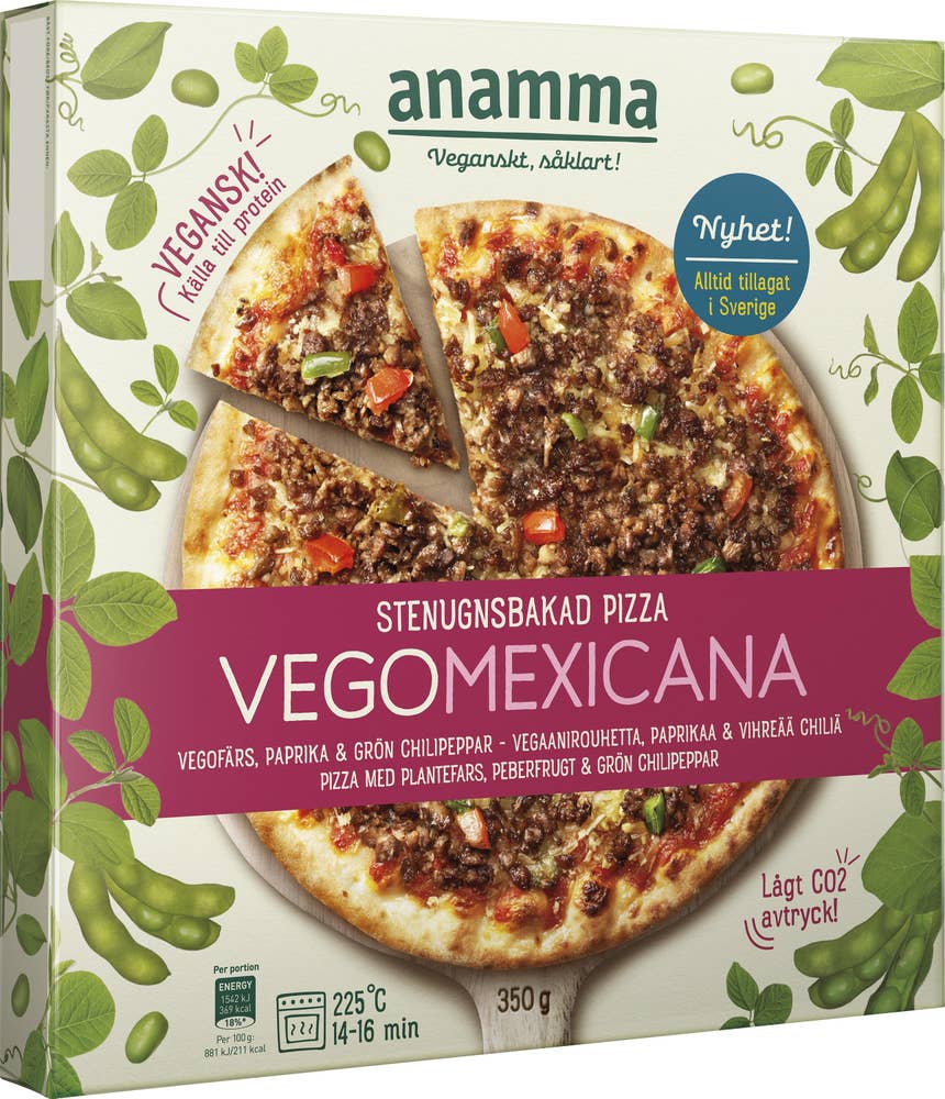 Anamma Pizza Vegomexicana Fryst Anamma