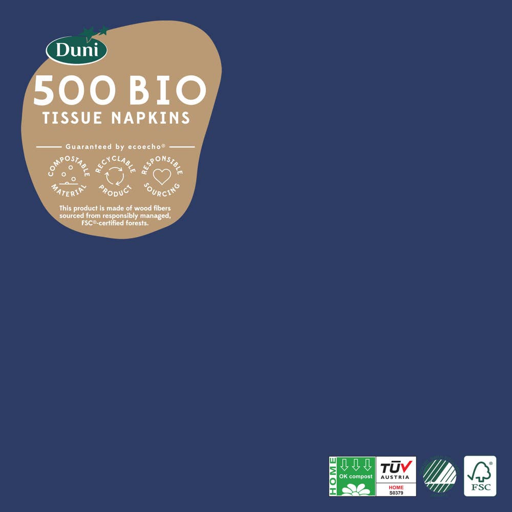 Duni Servett Blå 33x33cm