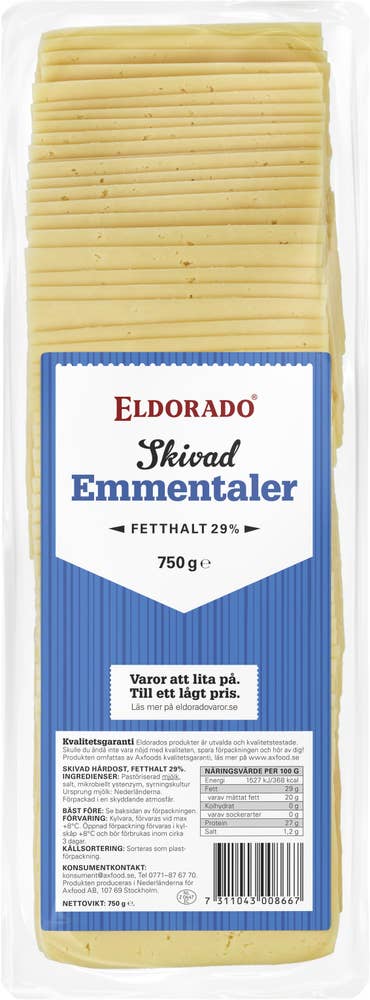Eldorado Emmentaler Skivad 29%