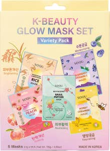 SOQU K-Beauty Glow Sheet Mask Set