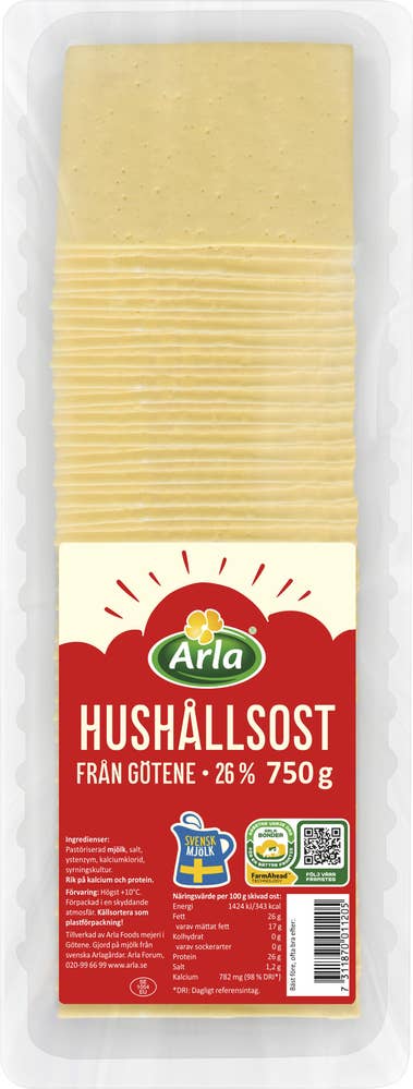Götene Hushållsost Skivad Ost 26%