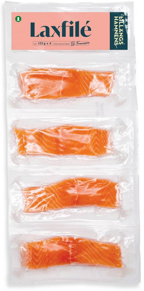Lillängshamnens Laxfilé Fryst 4x125g