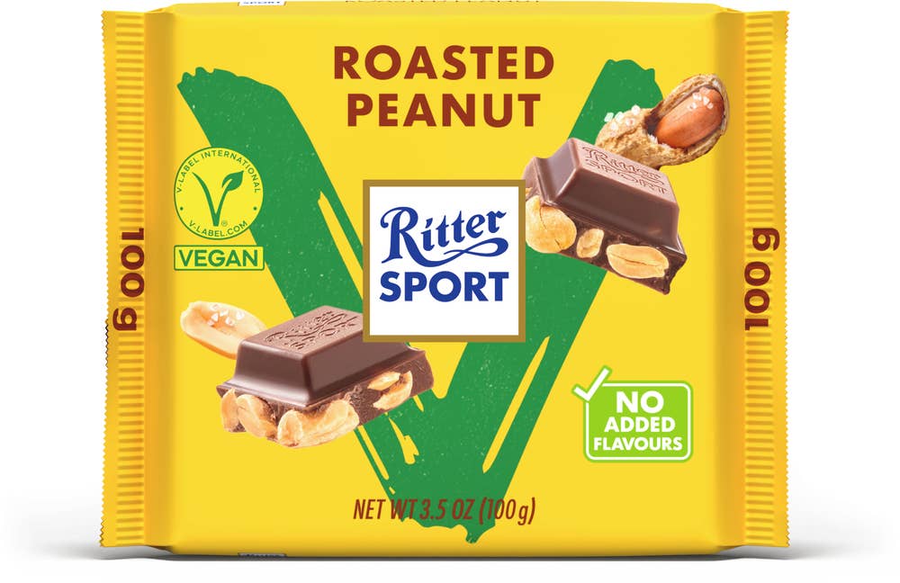 Ritter Sport Vegansk Choklad Rostade Jordnötter
