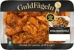 Guldfågeln Kycklingbröstfilé Strimlad Citron & Vitlök