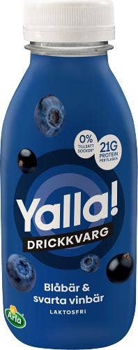 Yalla® Drickkvarg Blåbär & Svartvinbär Laktosfri Utan Tillsatt Socker 0,4%