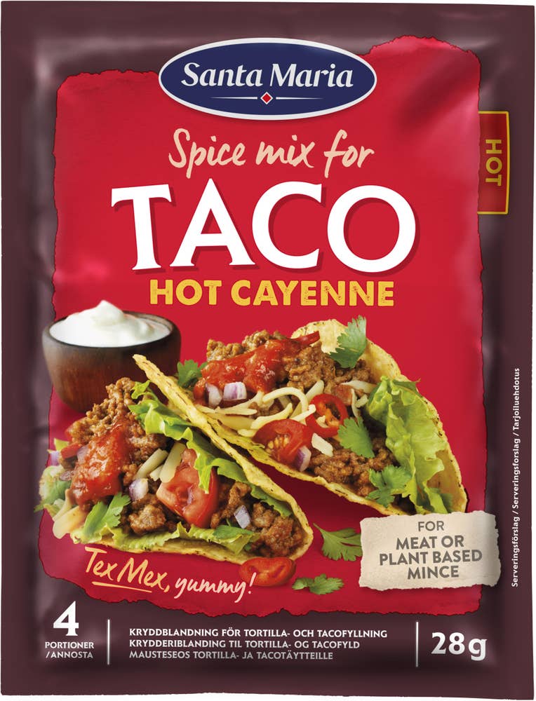 Santa Maria Taco Hot Cayenne Kryddmix