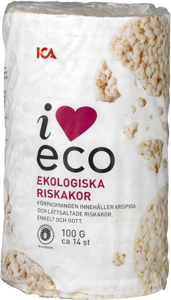 Ej sorterad Riskakor Lättsaltade Ica Eco