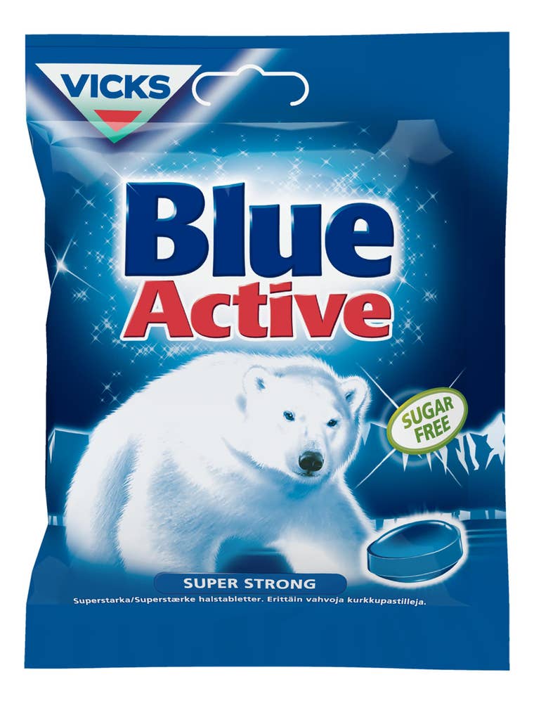 Ej sorterad Halstablett Blue Active Vicks