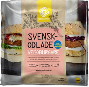 Svenska Färsodlarna Vegoburgare Svenskodlade Frysta