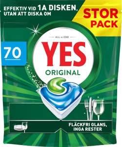 Yes Maskindisktabletter Original All in One Storpack