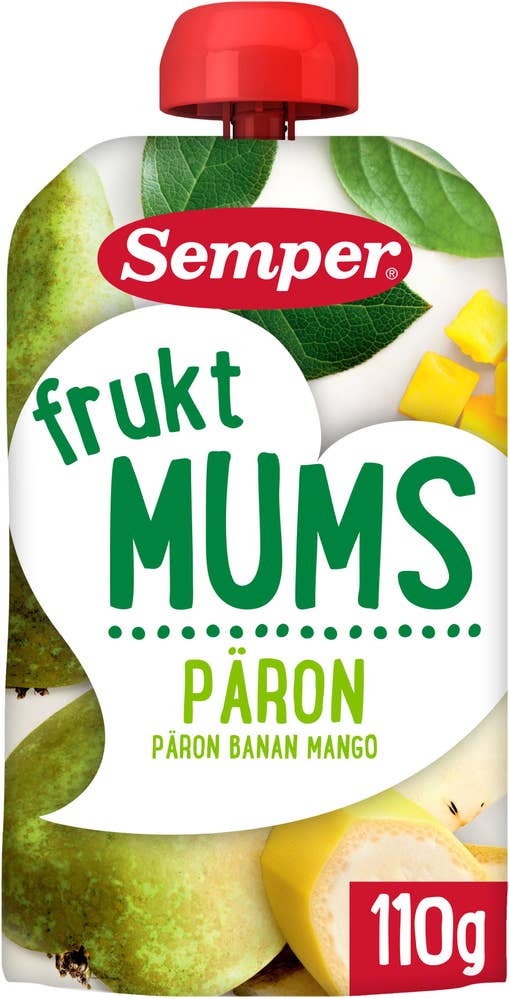 Semper Fruktmums Päron, Banan & Mango 6M