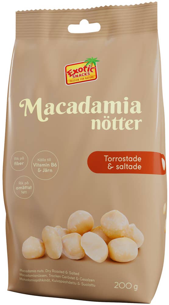 Exotic Snacks Macadamianötter Rostade & Saltade