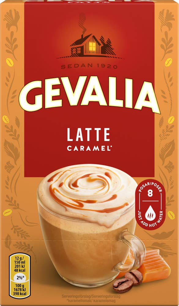 Gevalia Kaffe Latte Caramel 8-p