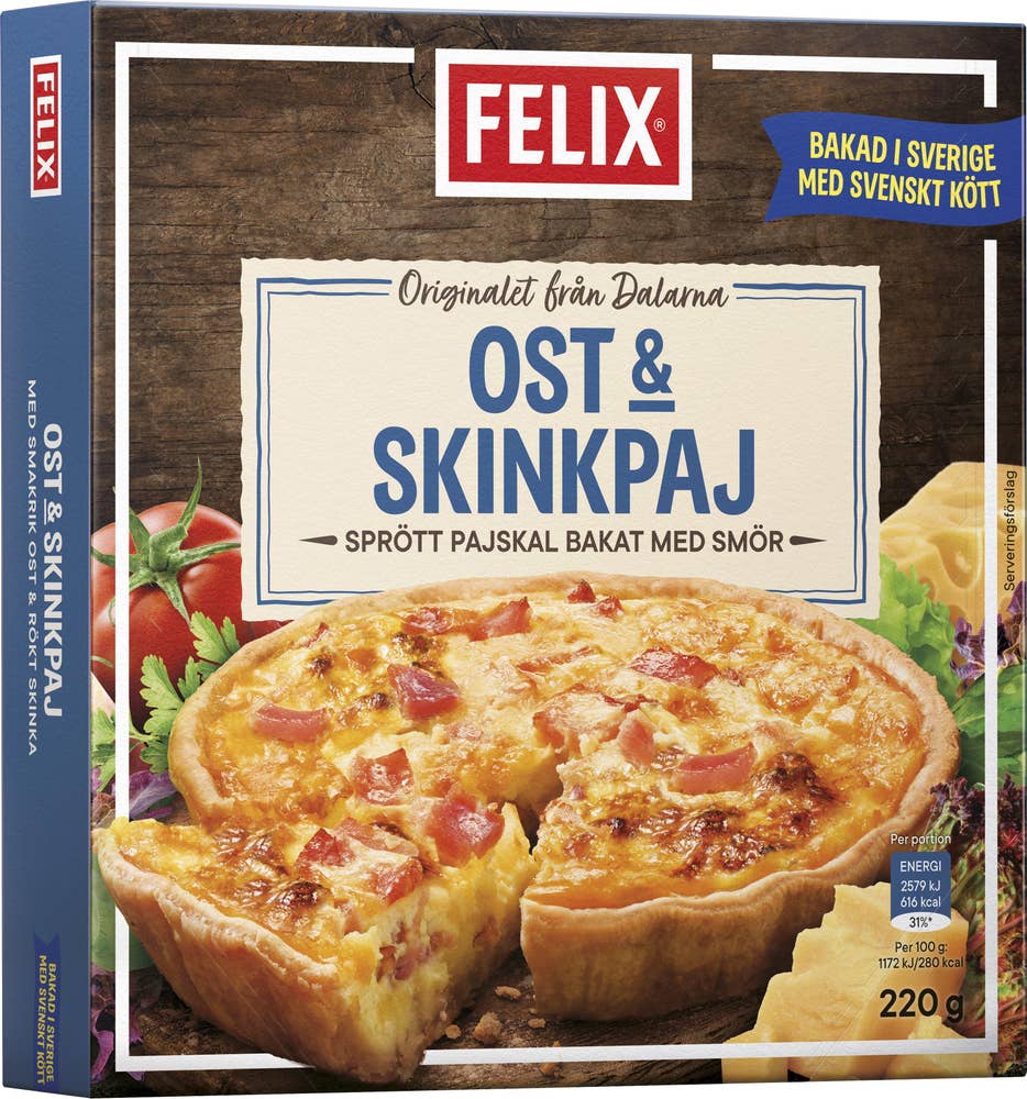 Felix Ost & Skinkpaj Fryst