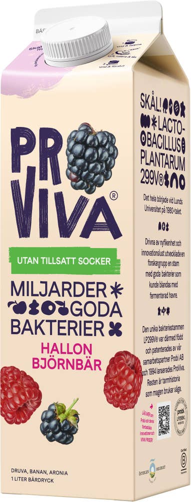 ProViva Fruktdryck Hallon & Björnbär Utan Tillsatt Socker
