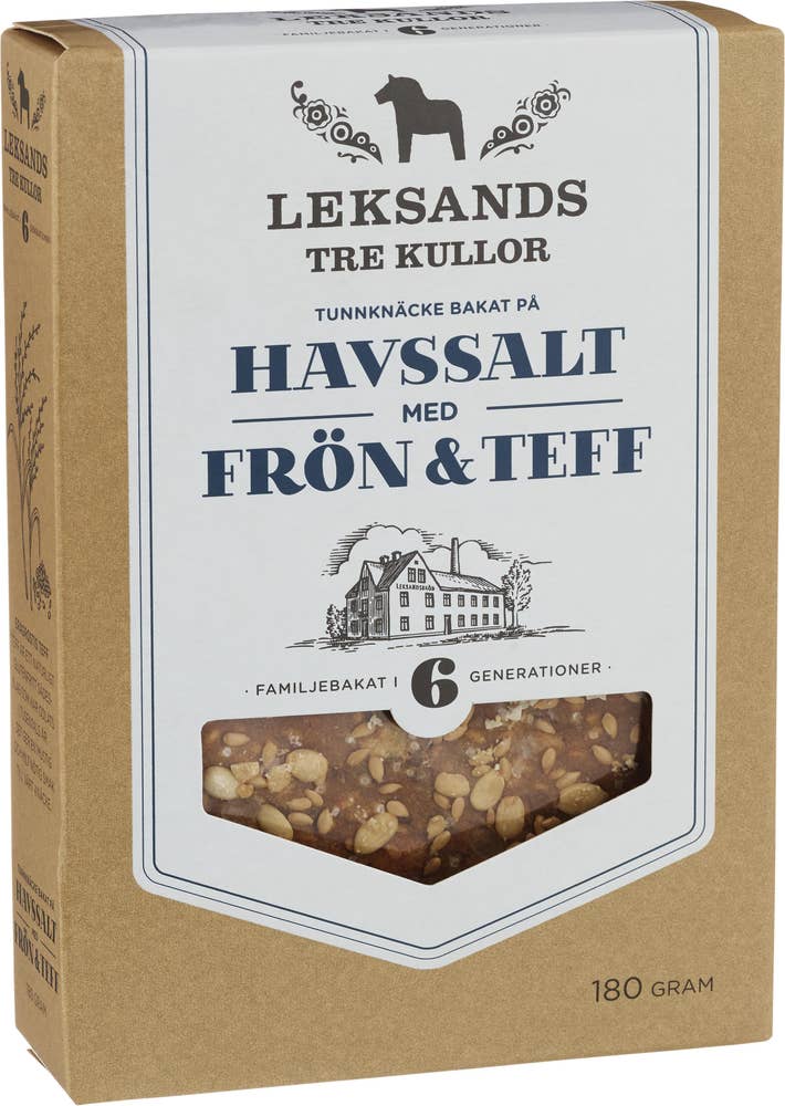 Leksands Tre Kullor Tunnknäcke Havssalt & Teff