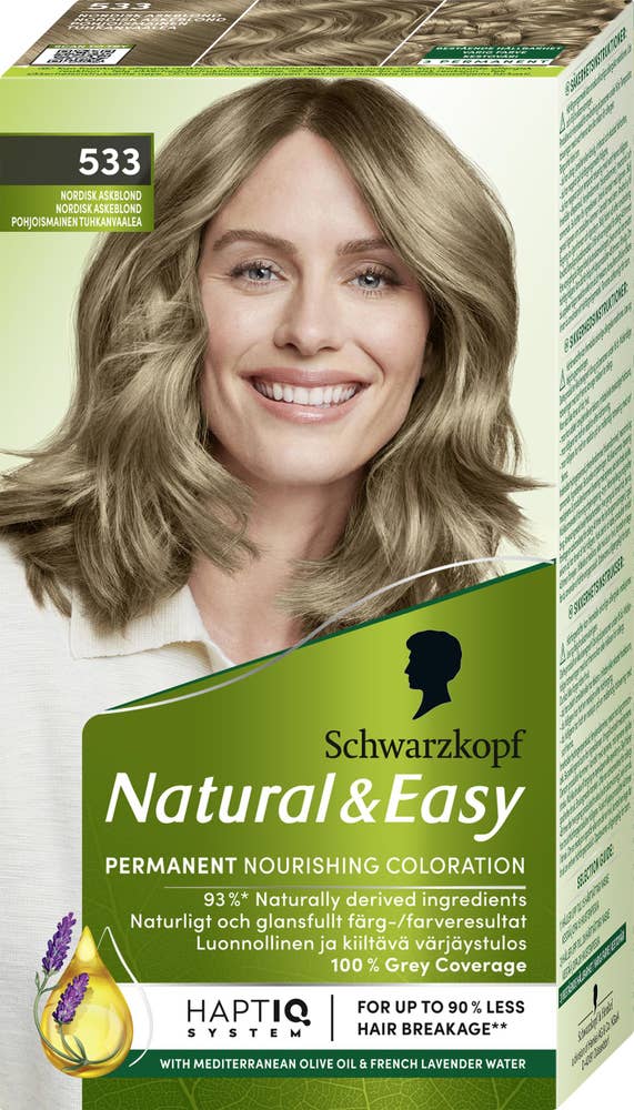Natural & Easy Hårfärg 533 Nordisk Askblond Schwarzkopf Natural & Easy