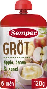 Semper Grötklämmis Äpple, Banan & Kanel 6M