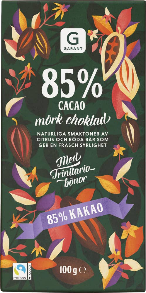 Garant Mörk Choklad 85% Fairtrade
