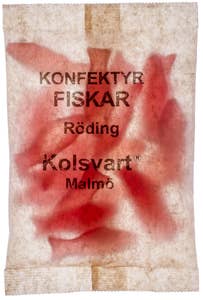 Kolsvart Konfektyrfiskar Röding Veganska