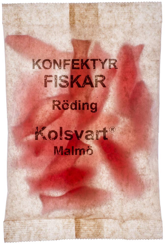 Kolsvart Konfektyrfiskar Röding Veganska