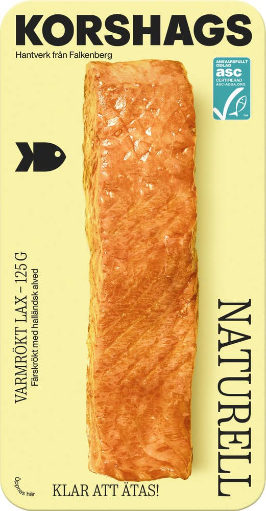 Korshags Varmrökt Lax Naturell ASC
