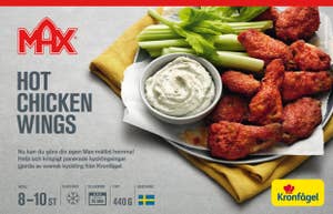 Kronfågel Max Hot Chicken Wings Fryst