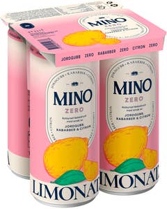 Mino Limonata Jordgubb & Rabarber Zero 4x33cl