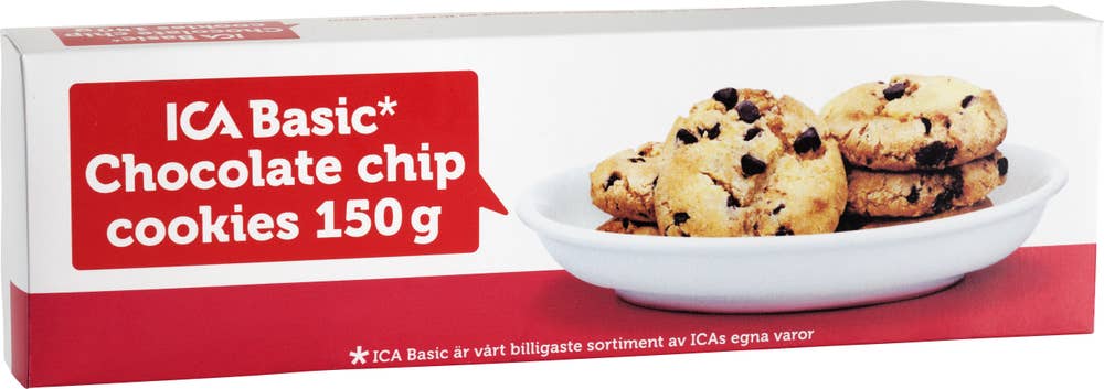 Ej sorterad Chocolatechip Cookies Ica Basic