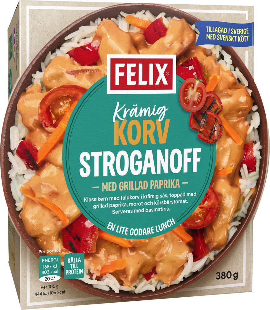 Felix Krämig Korv Stroganoff Fryst