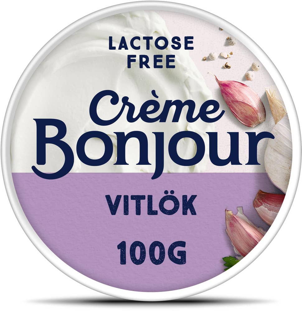 Crème Bonjour Färskost Vitlök 25% Laktosfri