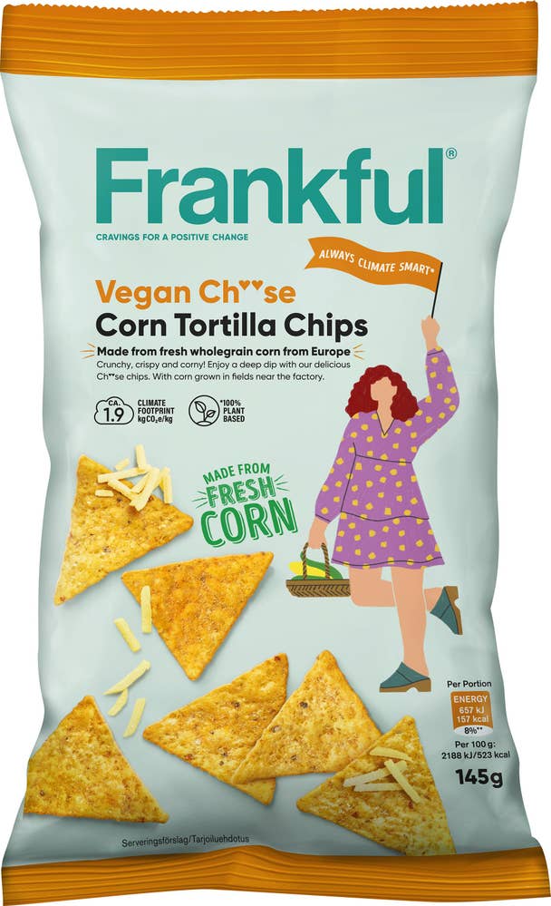 Frankful Tortilla Chips Vegan Ch**se