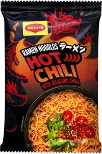 Maggi Ramen Noodles Hot Chili